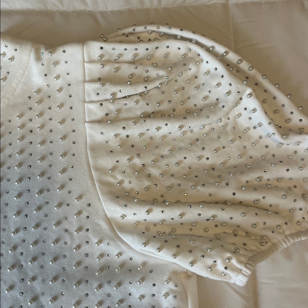 Queen of Sparkle White Studded Top - Picture 3 of 4